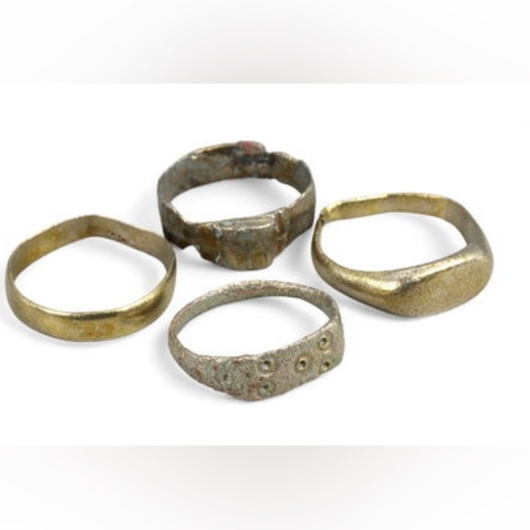 Jewelry | Ancient Roman Bronze Rings With Gilding 24 Century | Poshmark